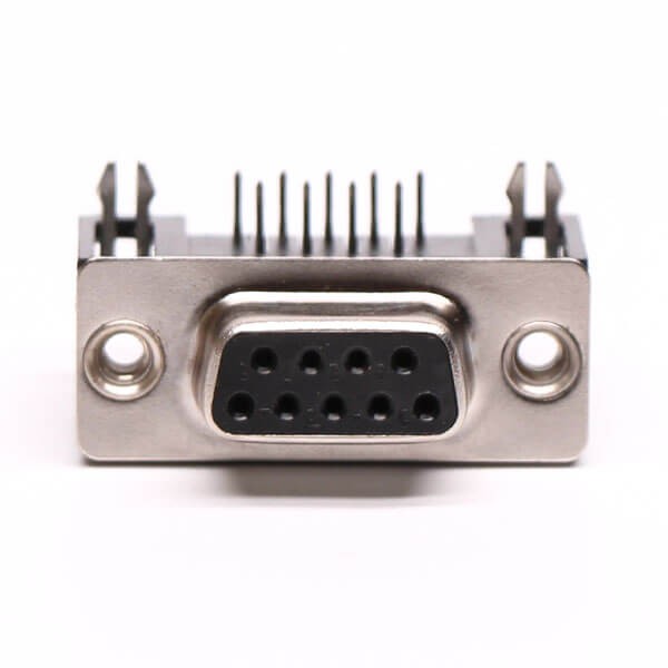 9 Pin D Sub Female Connector Right Angle Staking Type for PCB Mount