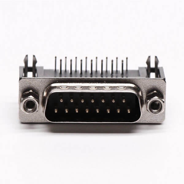Best D Sub Male 15 Pin 90° Connector Staking Type for PCB Mount