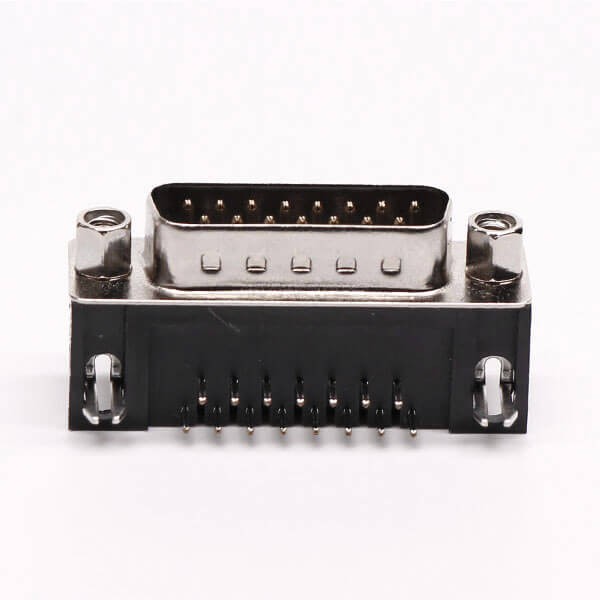 Best D Sub Male 15 Pin 90° Connector Staking Type for PCB Mount