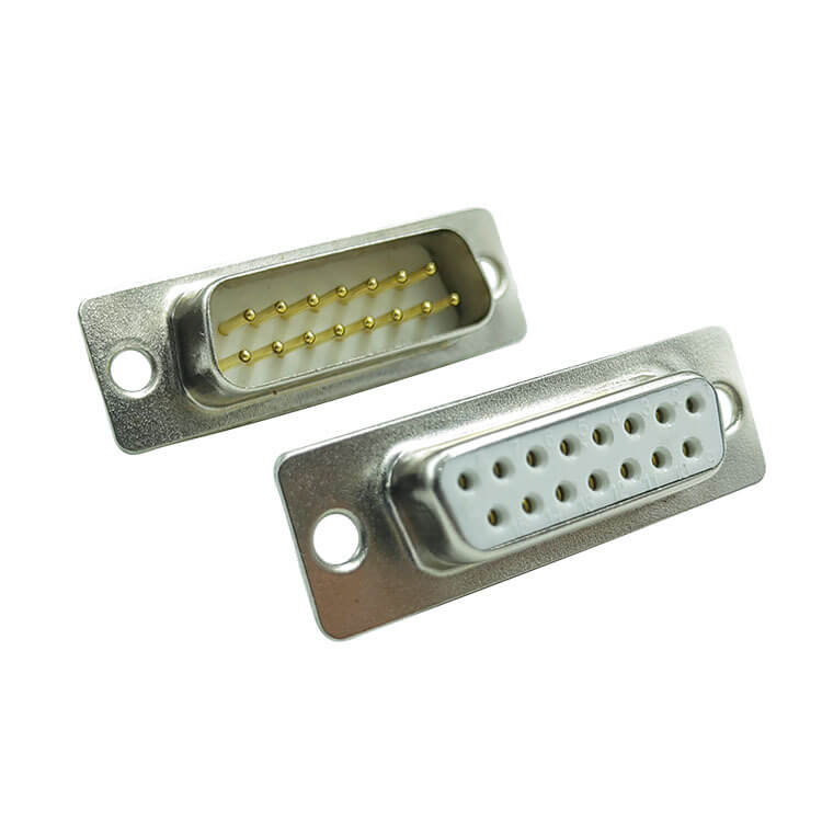 D SUB 15Pin Connector Straight Male Female Solder Type 15pin RS232 Serial Port 2 Rows Bur 10A 20A 30A 40A