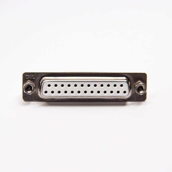 D SUB 25 Pin Connector Female 180 Degree Through Hole for PCB Mount Staking Type