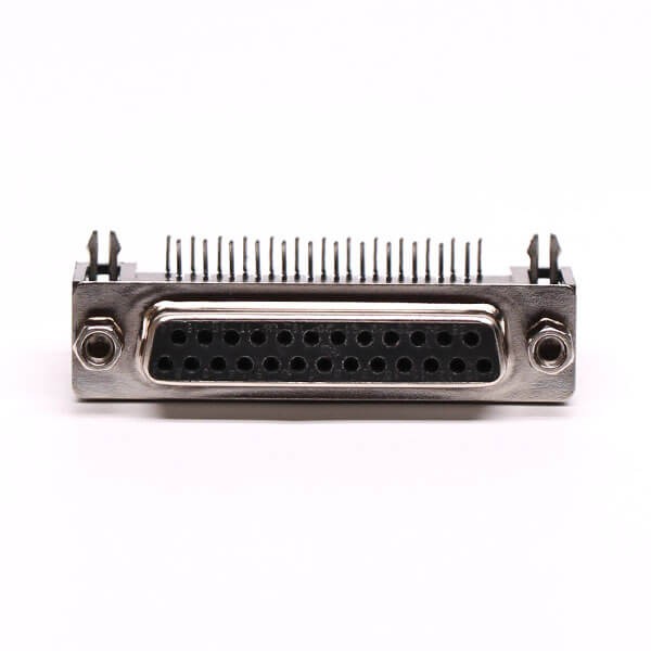 D Sub 25 Pin Female Connector Right Angle Solder Type for PCB Mount