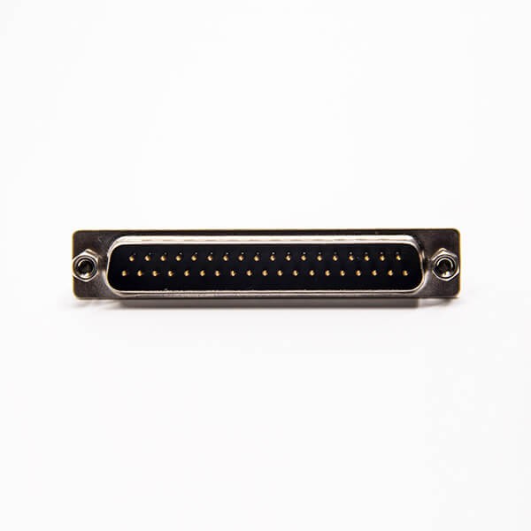 D SUB 37 Pin Male Connector Through Hole for PCB Mount Staking Type 180 Degree