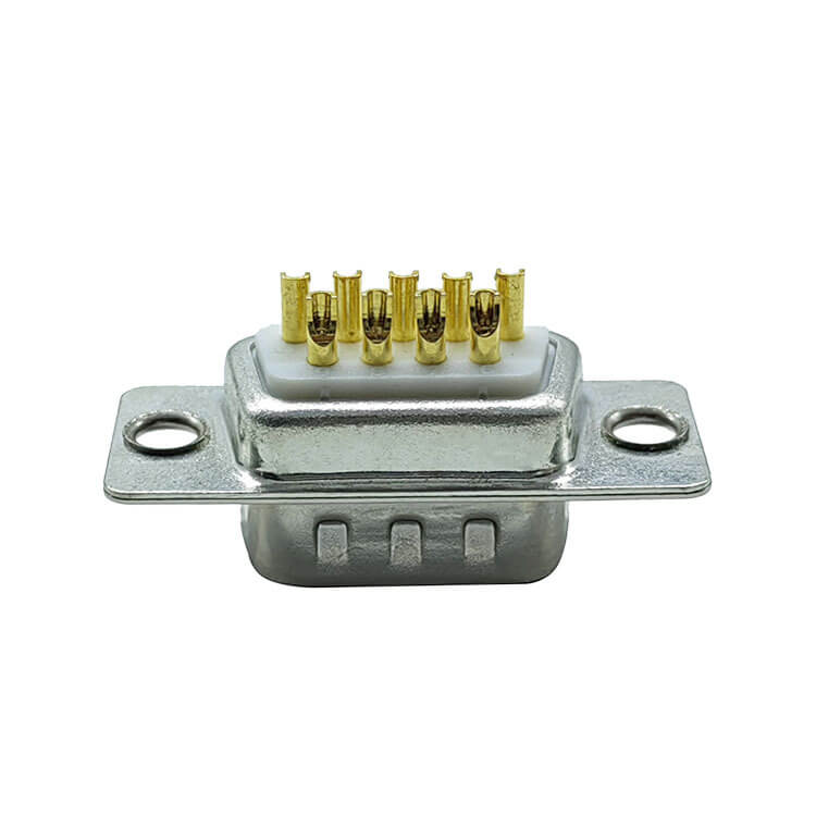 D SUB 9Pin Connector Straight Male Solder Type RS233 Serial Port Solid pin
