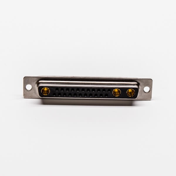 D SUB Connector Female 25W3 Through Hole 180° Staking Type For PCB Mount