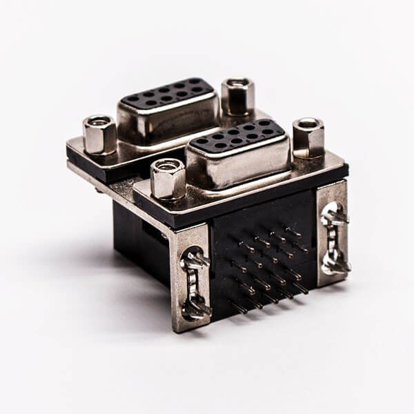 D Sub Connector Stacked Female Connector DIP CD81 Series for PCB