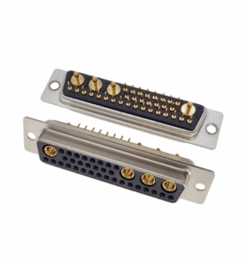 D SUB Female Connector Power 36W4 180° Solder Type for Cable with Staking