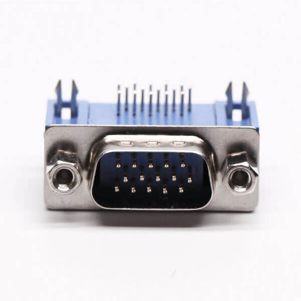 D-sub Male Connector Right Angled 15 Pin staking type