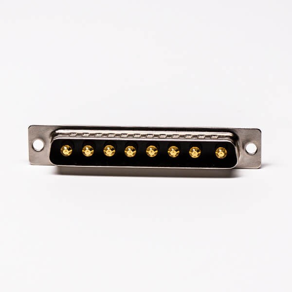 D SUB Power 8W8 Connector 180 Degree Male Solder Type for Cable with Staking