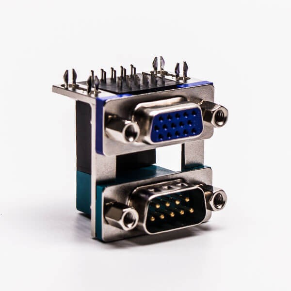D sub Stacked Connector Degree Staking Type Though Hole for PCB Mount