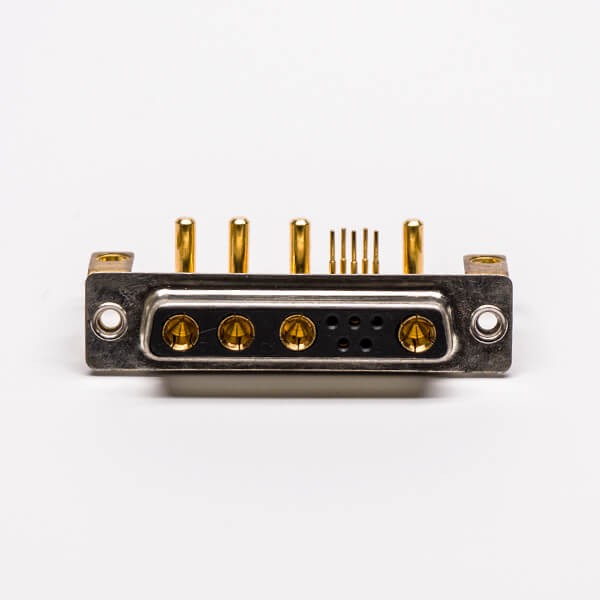 D SUB Staking Female Power 9W4 R/A Solder Type For PCB Mount