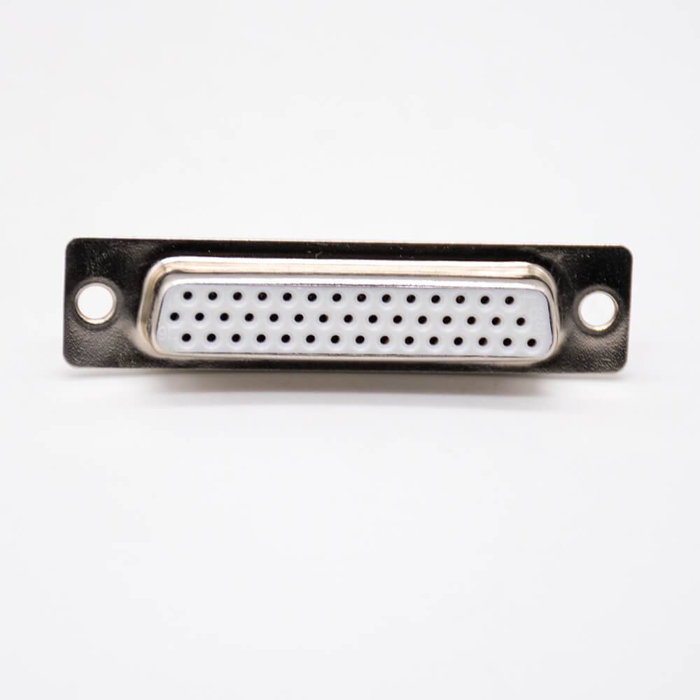 Standard D Sub Three Rows 44 Pin Stamped Straight Female Solder Cup D-type Connector