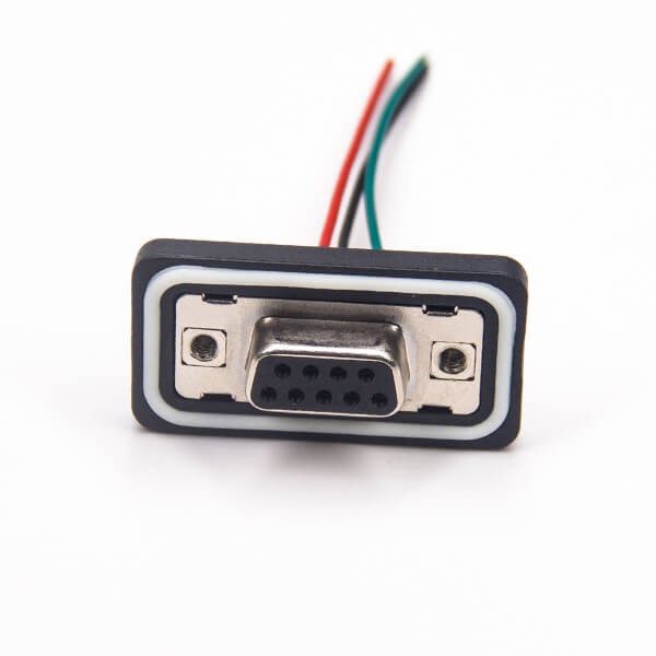 Waterproof Solder 9 Pin d type Female Connector