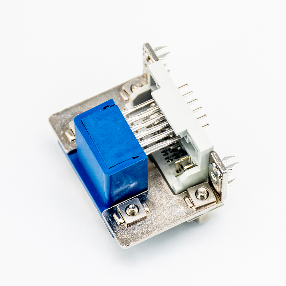 DVI 24 1 Female to VGA Female 15 Pin Blue 90° Stacked Type for PCB Mount