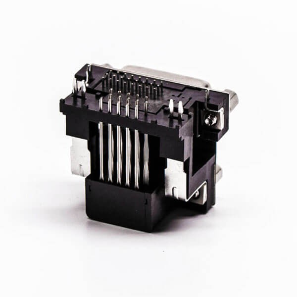 DVI and VGA Female Right Angled Staking Type