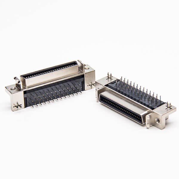 50 Pin Female Connector SCSI 90 Degree Staking Type Through Hole for PCB Mount