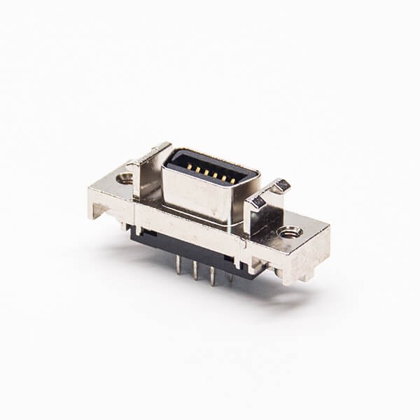 SCSI Connector Serial 14 Pin Female Staking Type Through Hole