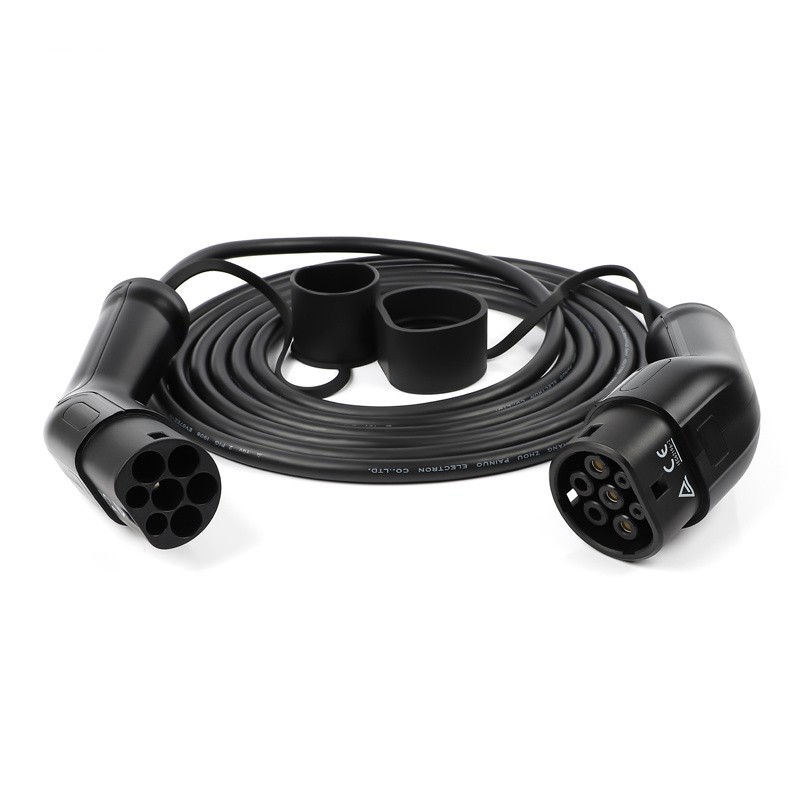 32A 415V Type 2 AC Charging Plug IEC 62196 Three Phase EV Charger Mode 3 with 5M Cable