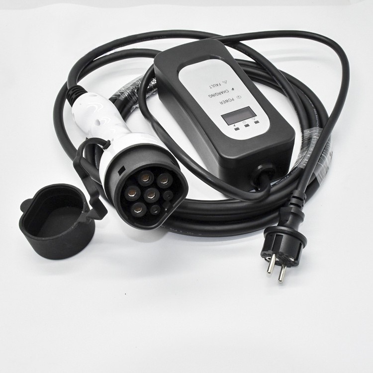 AC 16A 250V Single Phase EV Charger Mode 2 IEC 62196 Type 2 Connector Plug with 5M Cable For Vehicle End