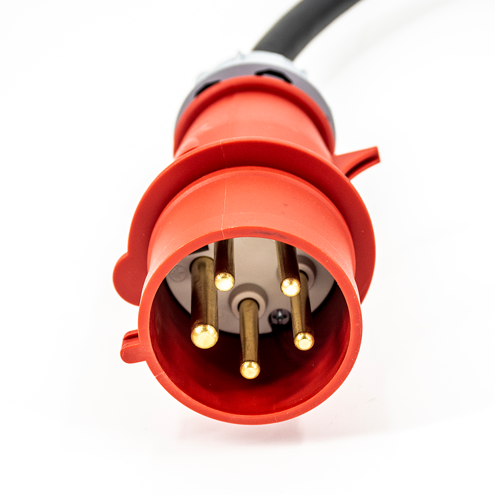Portable Level 2 Charger EVSE Type2 plug 32A ev 3 phase charger with Red CEE Plug