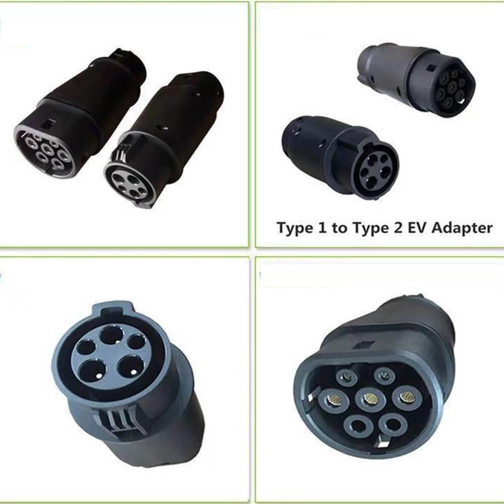 Type 1 to Type 2 Adapter EV / PHEV Charging Charge Cable Adapter Adaptor Converter 32A