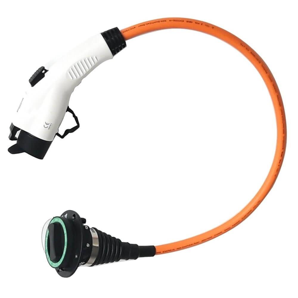 Type 2 Charging Cable Socket to Type 1 Plug EV Charging Connector Adapter