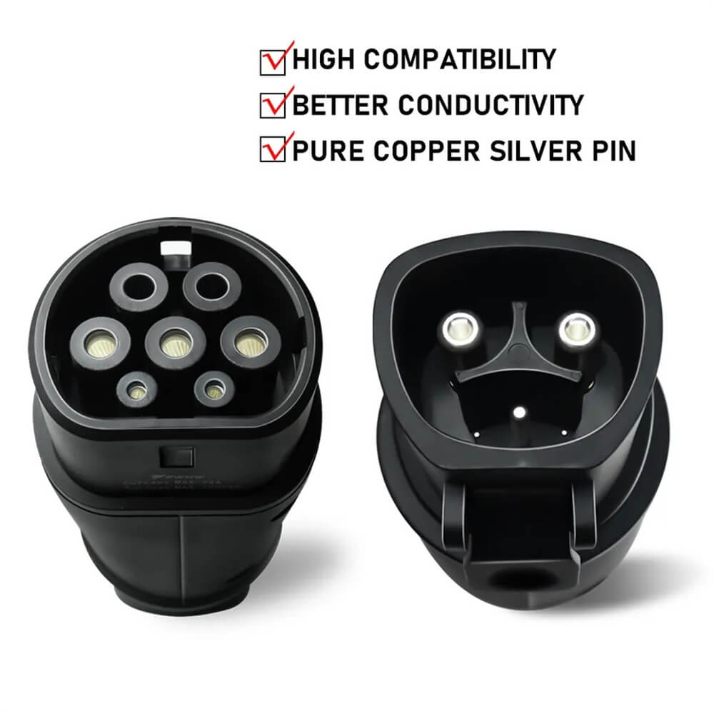 Vehicle EV Charger Tesla to Type 2 Charging Adapter