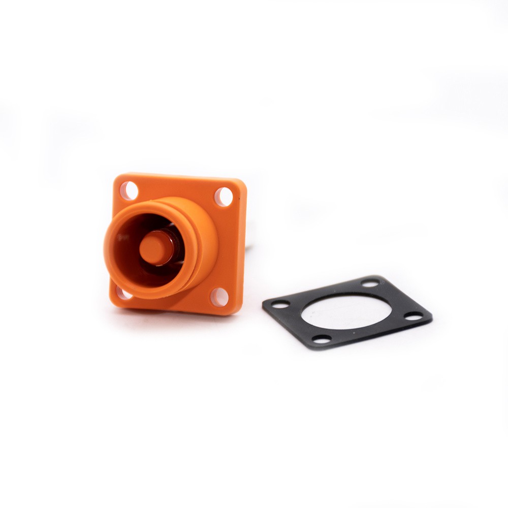 6mm Waterproof Surlok Socket Energy Battery Storage Connector Female Straight OS IP67 Orange