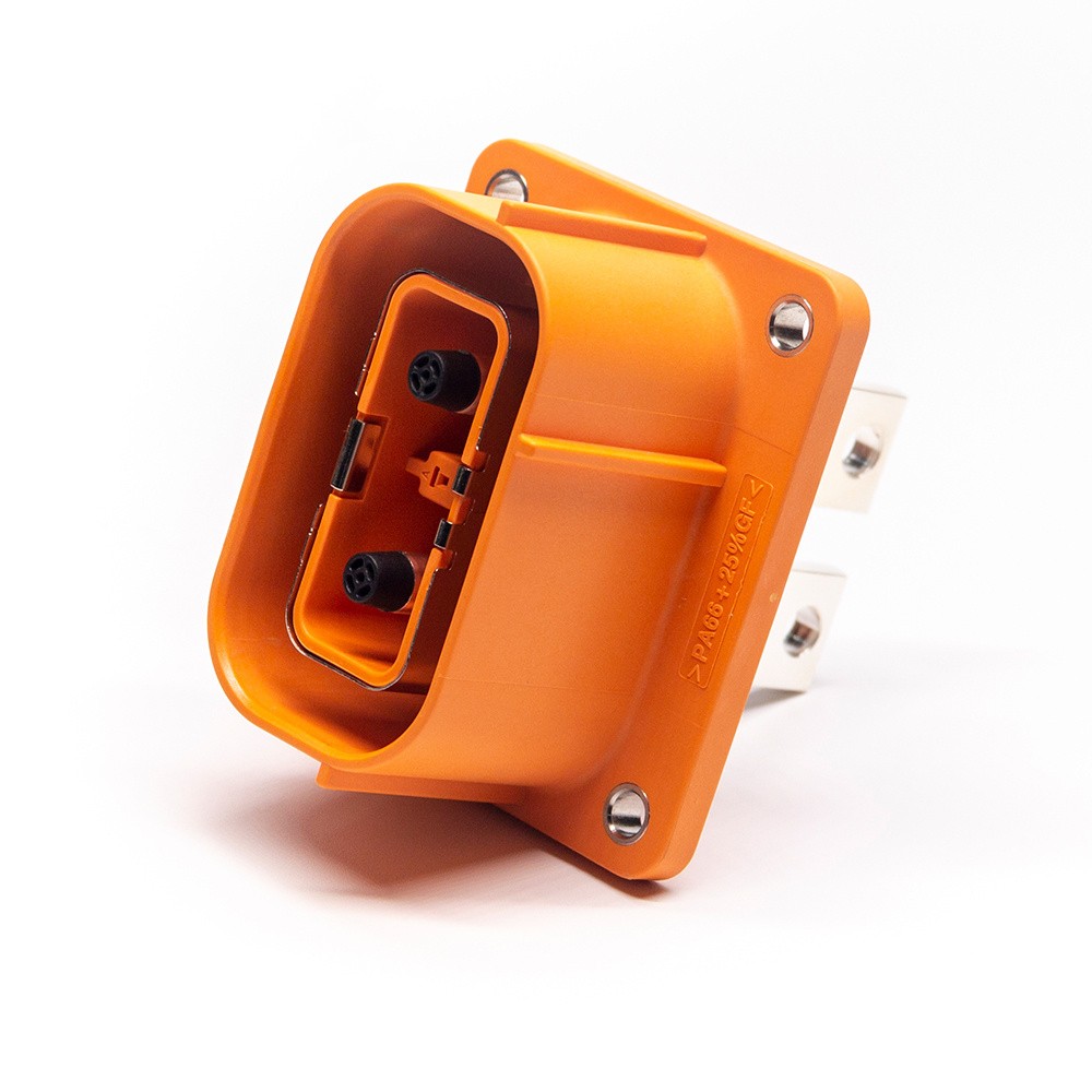 150A HVIL Socket High Voltage Interlock Connector 2Pin 6mm Plastic W/busbar M6 Thread Hole