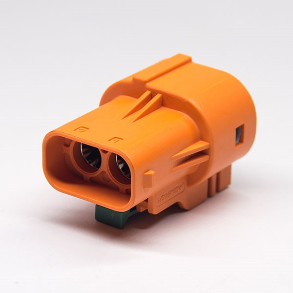 2 Pin HVIL Connector High Voltage Interlock 2.8mm 16A Straight Plug Plastic Shell