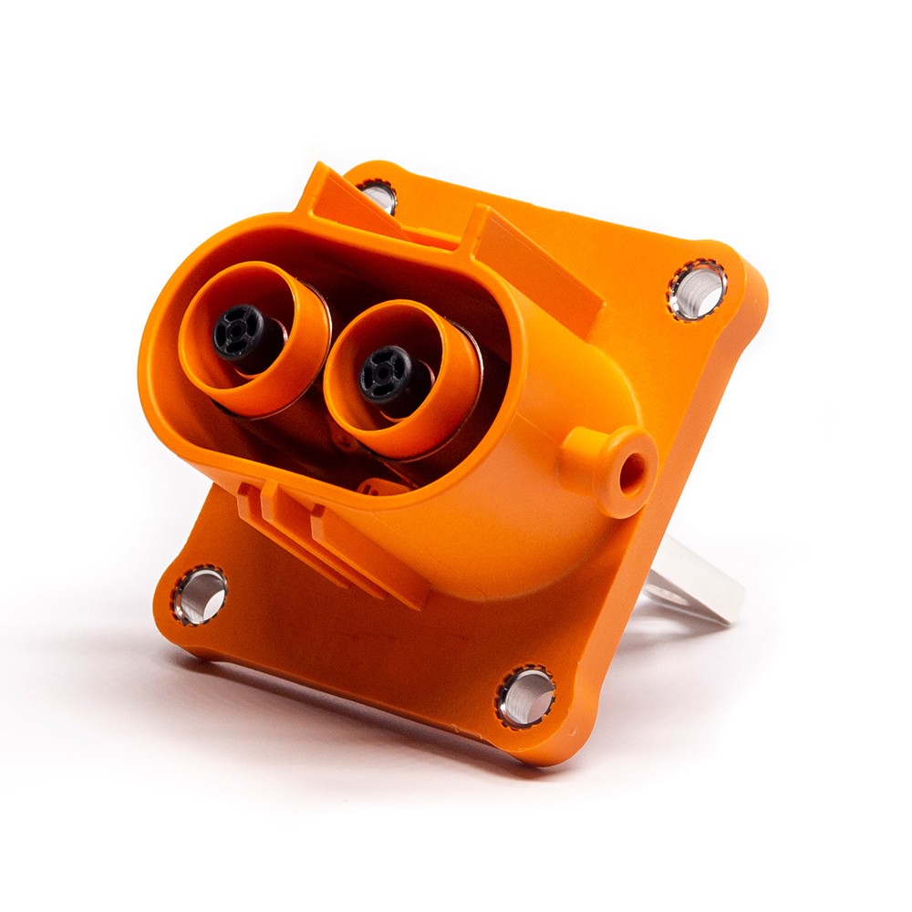 200A HVIL Socket High Voltage Interlock Connector 2Pin 8mm Plastic W/busbar M8 Thread Hole