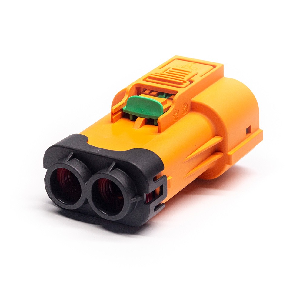 2Pin 6mm 150A HVIL Plug High Voltage Interlock Connector Straight Plug Plastic Shell