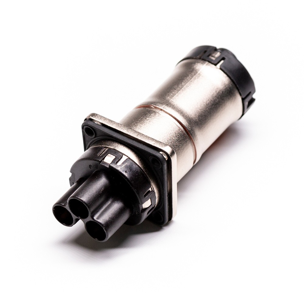 3 Pin 35A HVIL Straight Plug High Voltage Interlock Connector 3.6mm Metal Shell