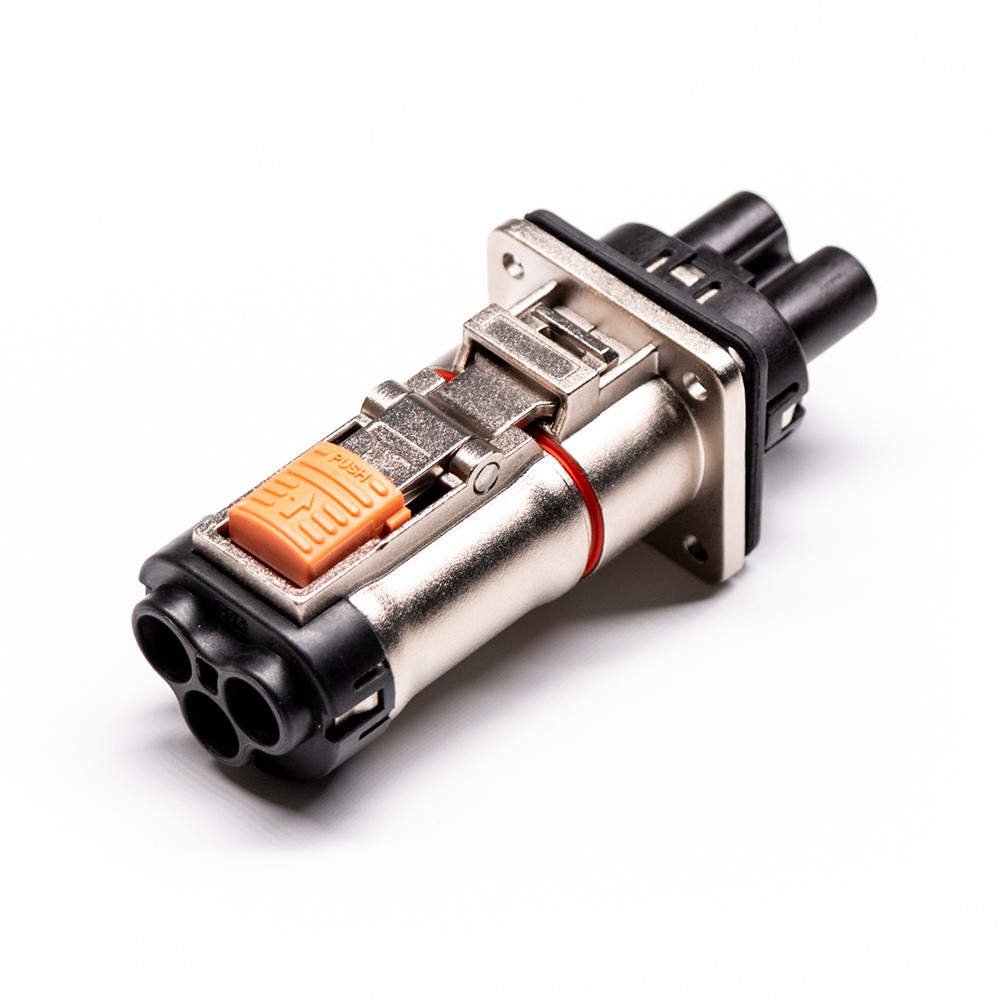 3 Pin 35A HVIL Straight Plug High Voltage Interlock Connector 3.6mm Metal Shell