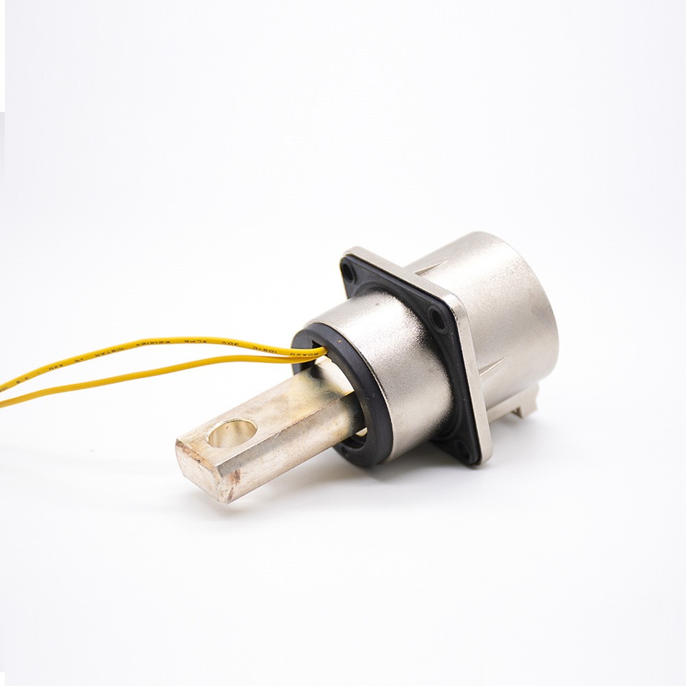 500A HVIL Socket High Voltage Interlock Connector 1Pin 14mm Metal W/busbar M10 Thread Hole