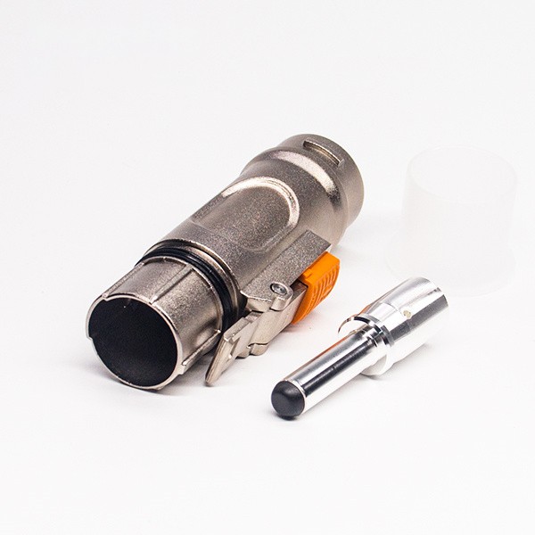 8mm 1Pin Connector HVIL High Voltage Interlock 200A Straight Plug Metal Shell