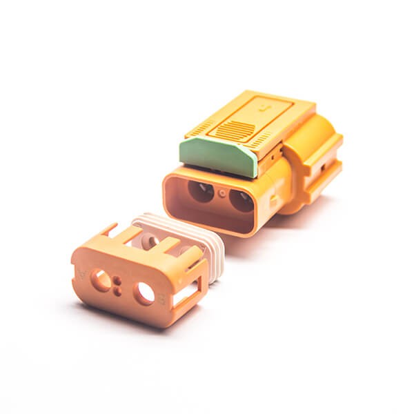 EV High Voltage Connector Plug 150A Straight 2 Pin Plastic