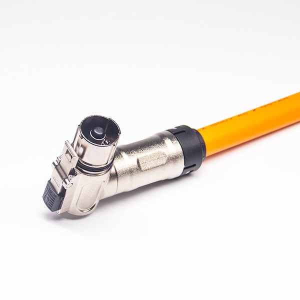 High Voltage Connector Adapter 2 Pin Metal 200A 90° Shield Cable of 25CM