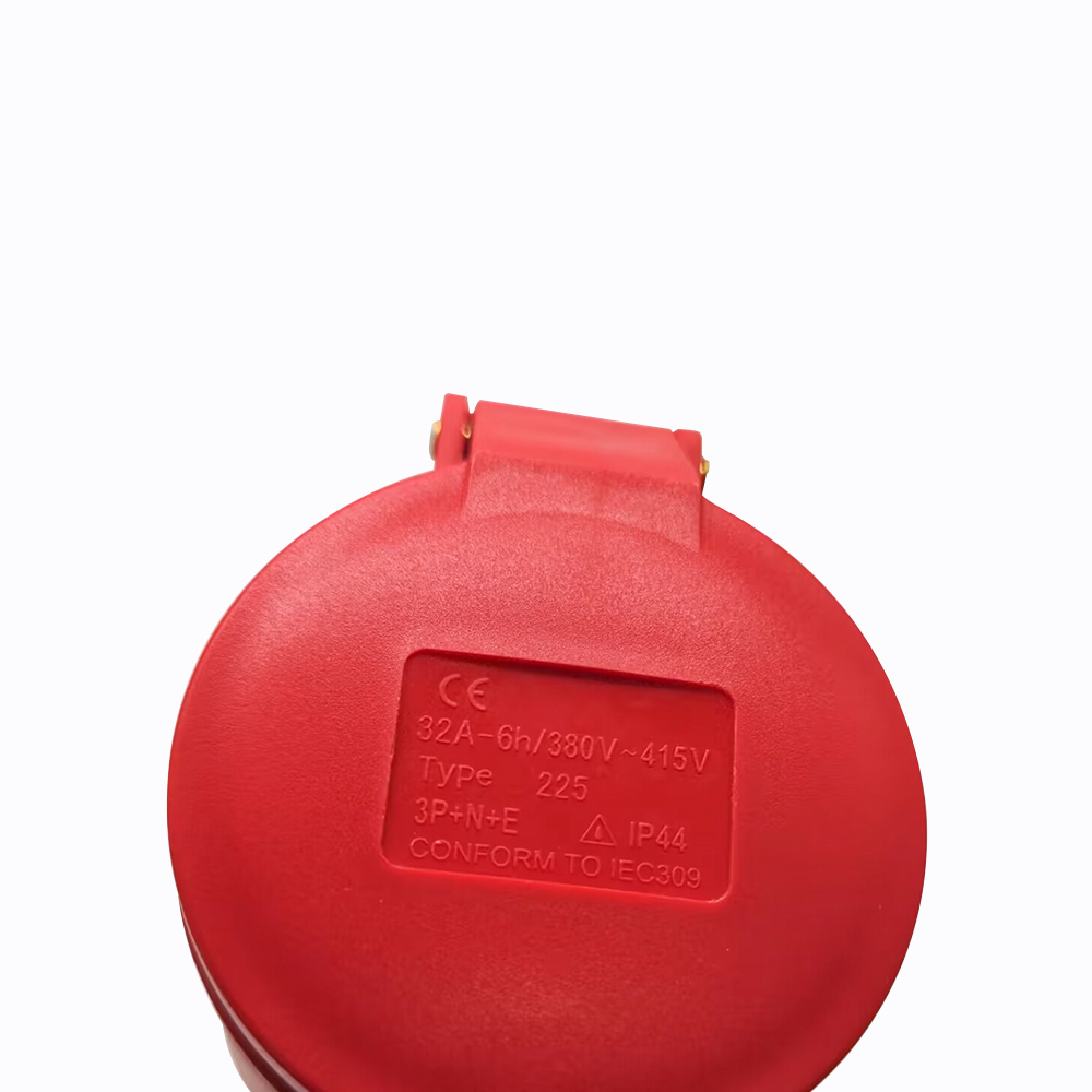 Y Type Industrial Connector Socket 5P 32A 380V-415V 3P+E+N 6h IP44