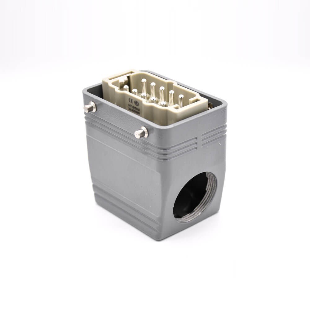 Connector Heavy Duty H10T Hasp Female Butt-joint Male 10 Pin Silver Plating Size PG29 Bulkhead Mounting