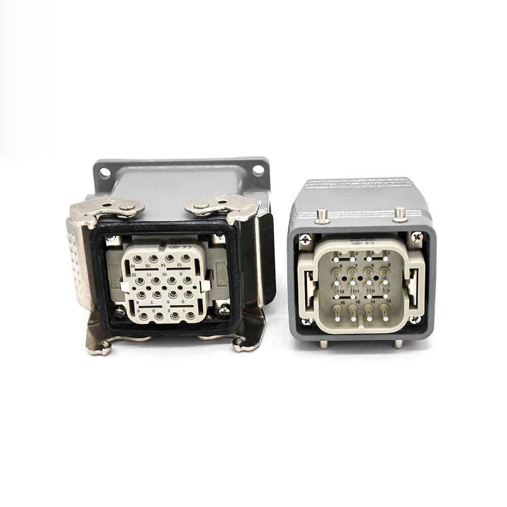 Crimper For Heavy Duty Connectors H6T High Surface Mounting M32 Silver Plating 16Pin Male Docking Type Female