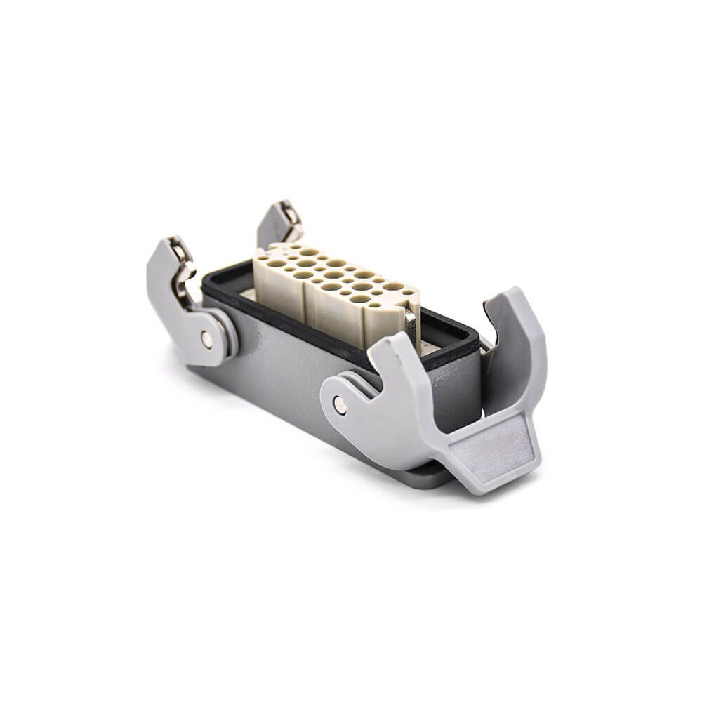 Heavy Duty Connectors H16B Female Butt-joint Male 20Pin Silver Plating Size M32 Bulkhead Mounting