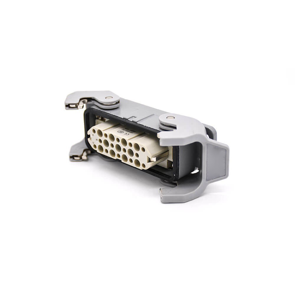 Heavy Duty Connectors H16B Female Butt-joint Male 20Pin Silver Plating Size M32 Bulkhead Mounting