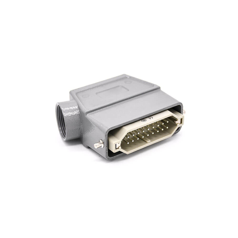 Heavy Duty Multi Pin Connector H16A 18Pin Silver Plating Size PG21 Plastic button Female Butt-joint Male