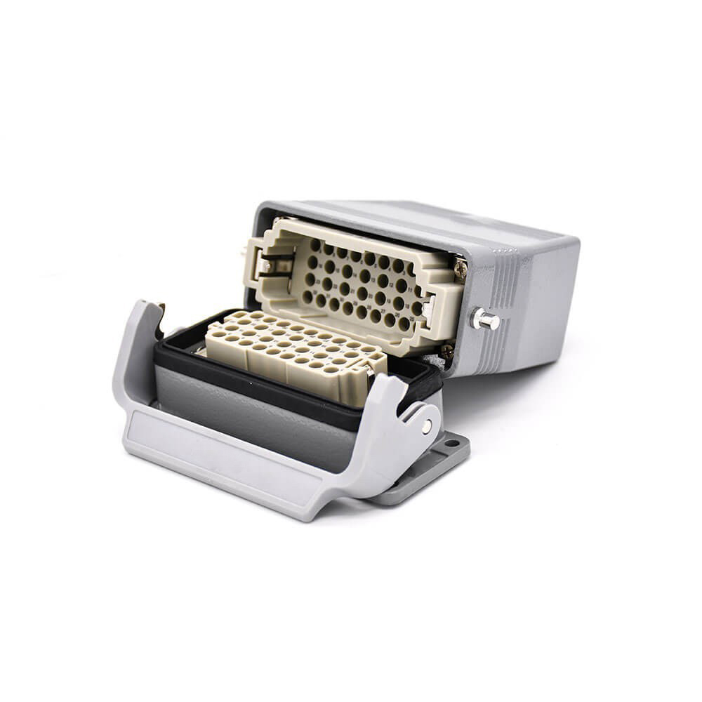 Heavy Duty Rectangular Connectors Female Butt-joint Male 36Pin H16B Male Without Contacts Size M40 Bulkhead Mounting