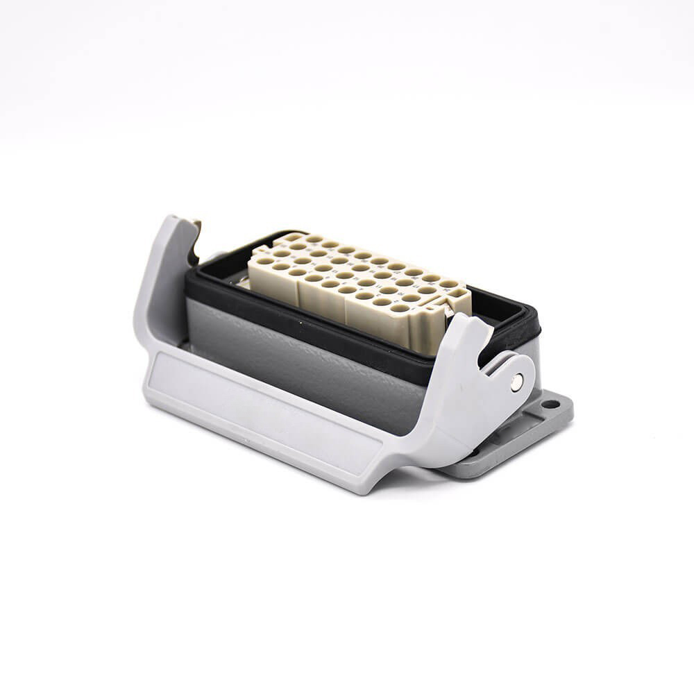 Heavy Duty Rectangular Connectors Female Butt-joint Male 36Pin H16B Male Without Contacts Size M40 Bulkhead Mounting
