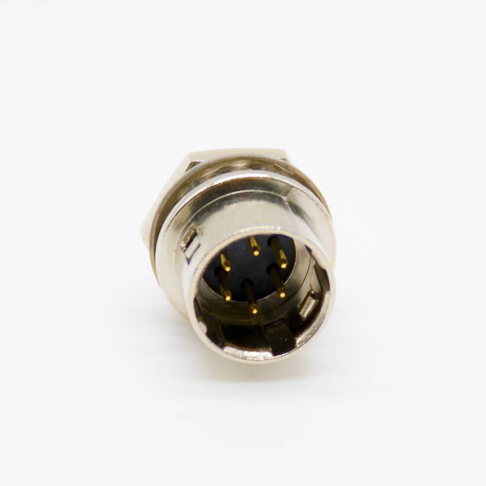 6 pin Elecje Connector HR10 Male Receptacle Straight Solder Cup Back Mount Circular Push-Pull Connector 5pcs