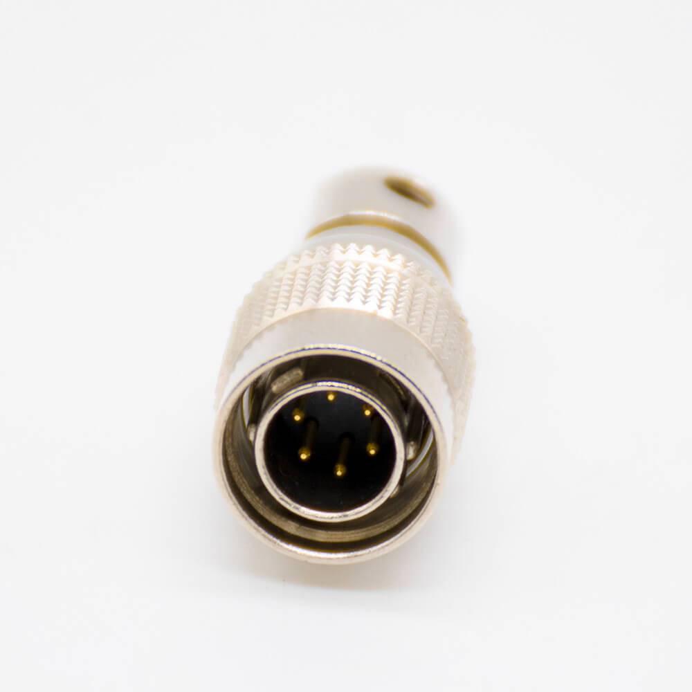 HR10 Elecje Male Plug 6 Pin Straight Solder Cup for Cable Circular Push-Pull Connector 5pcs