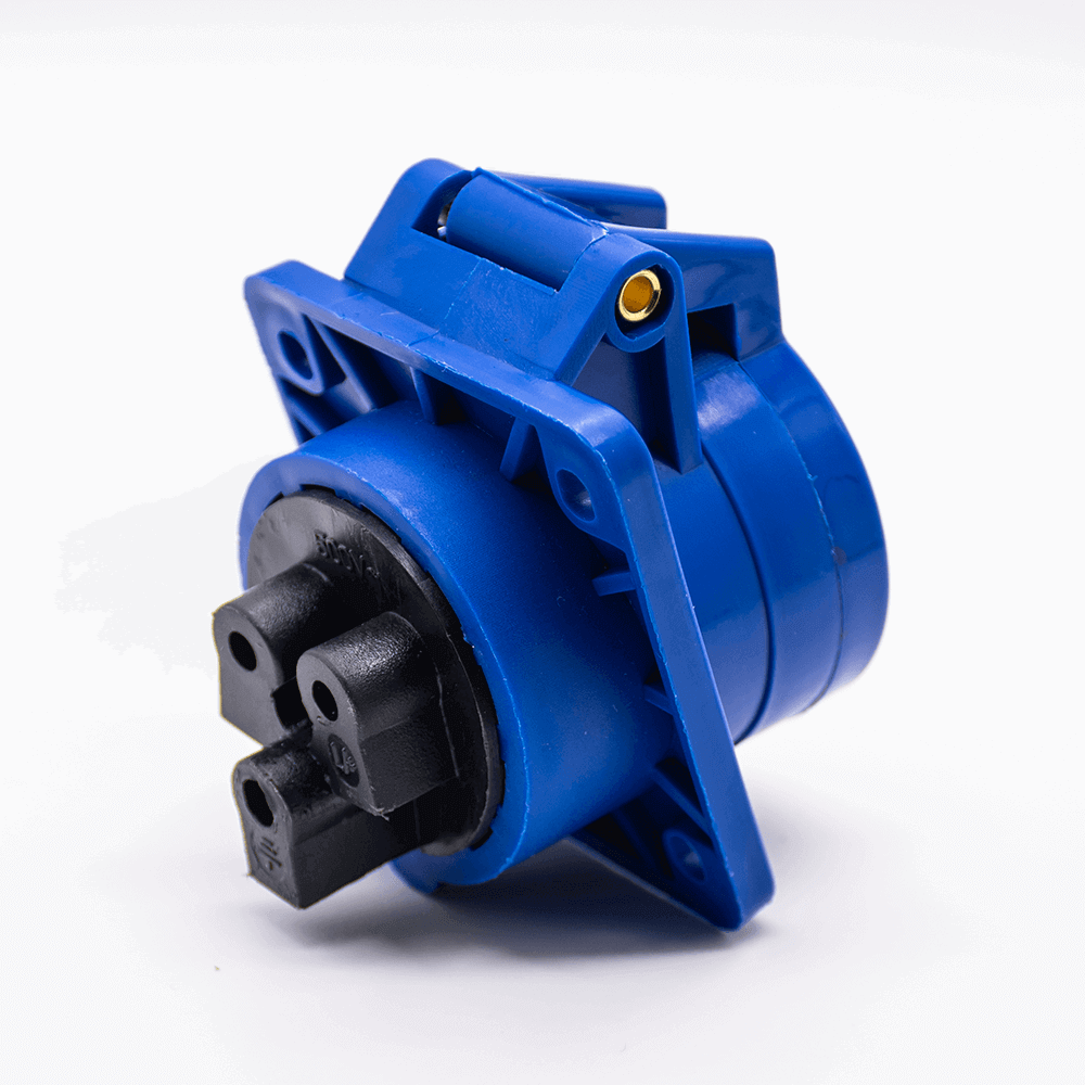 Industrial Connector Angled Socket 3P 16A 220V-250V 2P+E 6h IP44