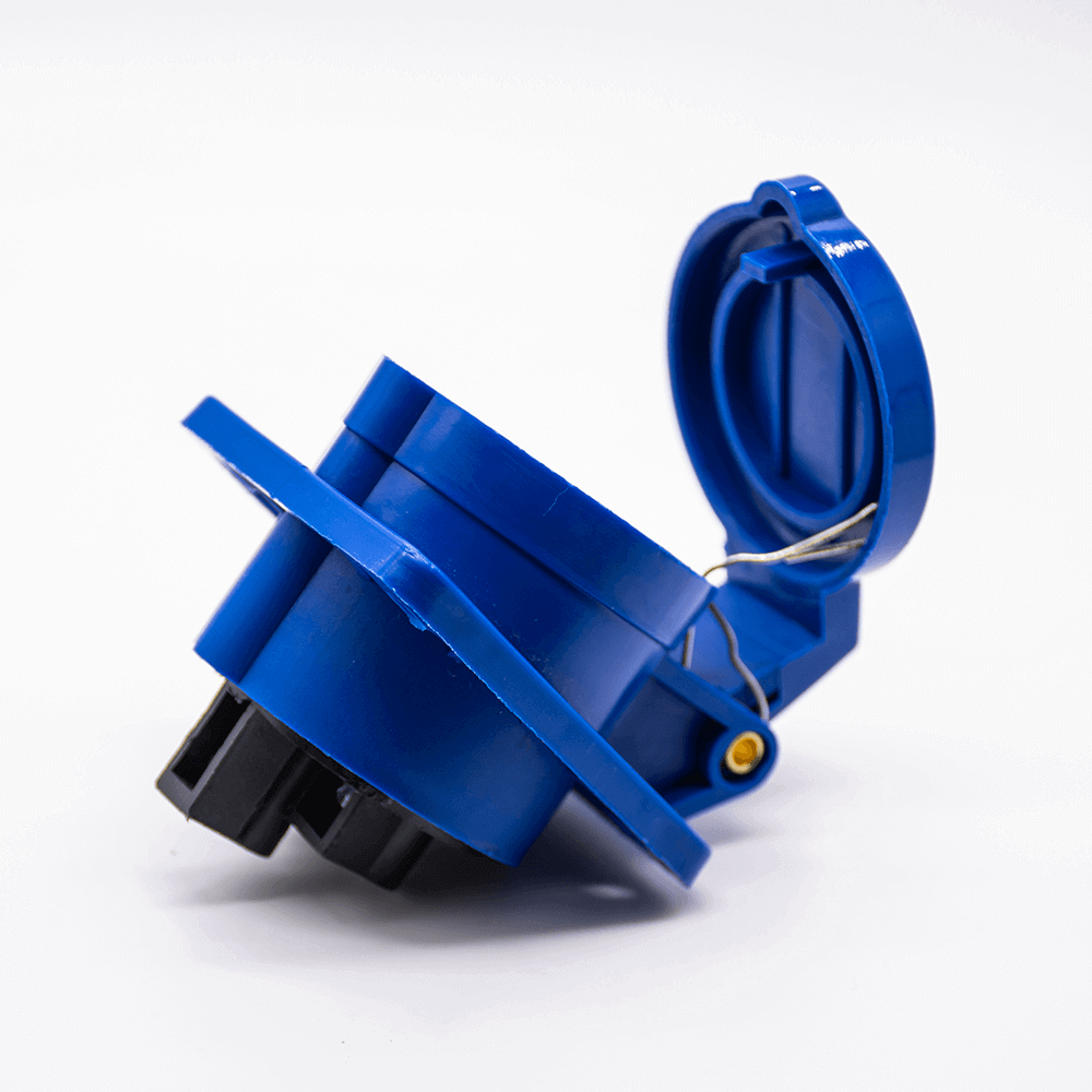 Industrial Connector Angled Socket 3P 16A 220V-250V 2P+E 6h IP44